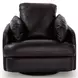 ModMax II Black Leather Swivel Glider Recliner