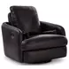 ModMax II Black Leather Swivel Glider Recliner