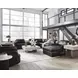 ModMax II Black Leather 8 Piece Audio Consoles Sectional with Chaise