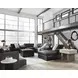 ModMax II Black Leather 8 Piece Audio Consoles Sectional with Chaise