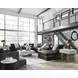 ModMax II Black Leather 8 Piece Audio Consoles Sectional with Chaise