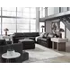 ModMax II Black Leather 5 Piece Sectional