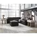 ModMax II Black Leather 5 Piece Sectional