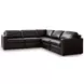ModMax II Black Leather 5 Piece Sectional
