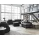 ModMax II Black Leather 8 Piece Storage Consoles Sectional with Chaise