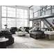 ModMax II Black Leather 8 Piece Storage Consoles Sectional with Chaise