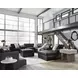ModMax II Black Leather 8 Piece Audio Consoles Sectional with Chaise
