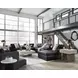 ModMax II Black Leather 8 Piece Audio Consoles Sectional with Chaise