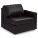 ModMax II Black Leather 3 Piece Modular 108" Sofa