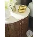Rendezvous Walnut and Bulgari Beige Marble Top Oval Morella Nightstand
