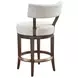 Giles Rendezvous White Upholstered Counter Height Stool