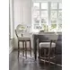 Giles Rendezvous White Upholstered Counter Height Stool