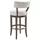 Giles Rendezvous White Upholstered Bar Stool