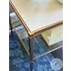 Rendezvous Beige Marble and Rose Gold Rectangle Bulgari End Table