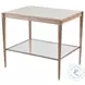 Rendezvous Beige Marble and Rose Gold Rectangle Bulgari End Table