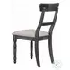 Leventis Light Brown Linen and Weathered Gray Side Chair Set of 2