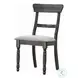 Leventis Light Brown Linen and Weathered Gray Side Chair Set of 2