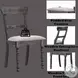Leventis Light Brown Linen and Weathered Gray Side Chair Set of 2
