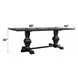 Morland Vintage Black 88" Rectangular Dining Table