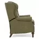 Kendall Oasis Olive Leather Push Thru The Arms Recliner with Nailhead Trim