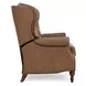 Kendall Oasis Walnut Leather Push Thru The Arms Recliner with Nailhead Trim
