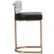 Sylvara Bravo Black and Halton Birch Performance Fabric Counter Height Stool