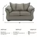 Darcy Cobblestone 64" Loveseat