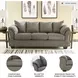 Darcy Gray Cobblestone 87" Sofa
