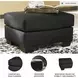 Darcy Black Ottoman