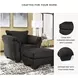 Darcy Black Ottoman
