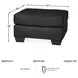 Darcy Black Ottoman