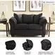 Darcy Black 64" Loveseat