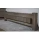 Dovetail Mystic Gray King Poster Bed with California King Footboard