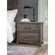 Dovetail Mystic Gray 2 Drawer Nightstand