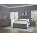 Dovetail Mystic Gray King Panel Bed