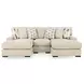 Laurelgrove Pebble 3-Piece Double Chaise Sectional