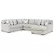 Laurelgrove Pebble 4-Piece Sectional with Chaise