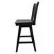 Wooden Barstools Black Slat Back Swivel Bar Stool Set of 2