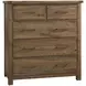 Dovetail Natural 5 Drawer Standing Dresser