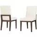 Dovetail White Performance Fabric Upholstered Side Chair