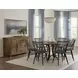 Dovetail Natural and Black Spindle Back Side Chair