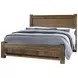 Dovetail Natural Queen Poster Bed with California King Footboard