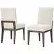 Dovetail Aged Gray and Oatmeal Performance Fabric Upholstered Side Chair