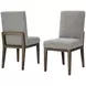 Dovetail Aged Gray and Charcoal Performance Fabric Upholstered Side Chair