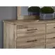 Dovetail Sun Bleached White 8 Drawer Dresser