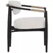 Merrowyn Black and Louis Cream Performance Fabric Dining Arm Chair