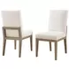 Dovetail Bleached White and White Performance Fabric Side Chair