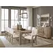 Dovetail Bleached White and White Performance Fabric Side Chair