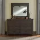 Briarwood Hills Rock Beaten Brown 8 Drawer Dresser with Mirror