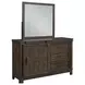 Briarwood Hills Rock Beaten Brown 3 Drawer Dresser with Mirror